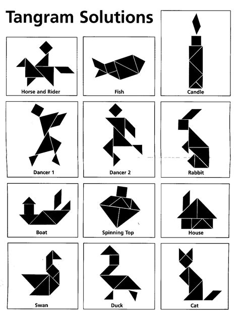 Tangrams Puzzles Printable